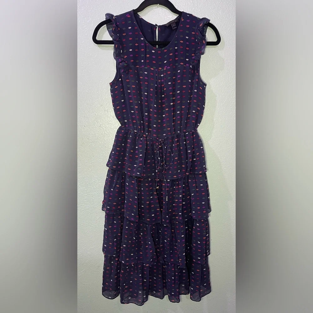J. Crew Purple and Pink Sleeveless Dress